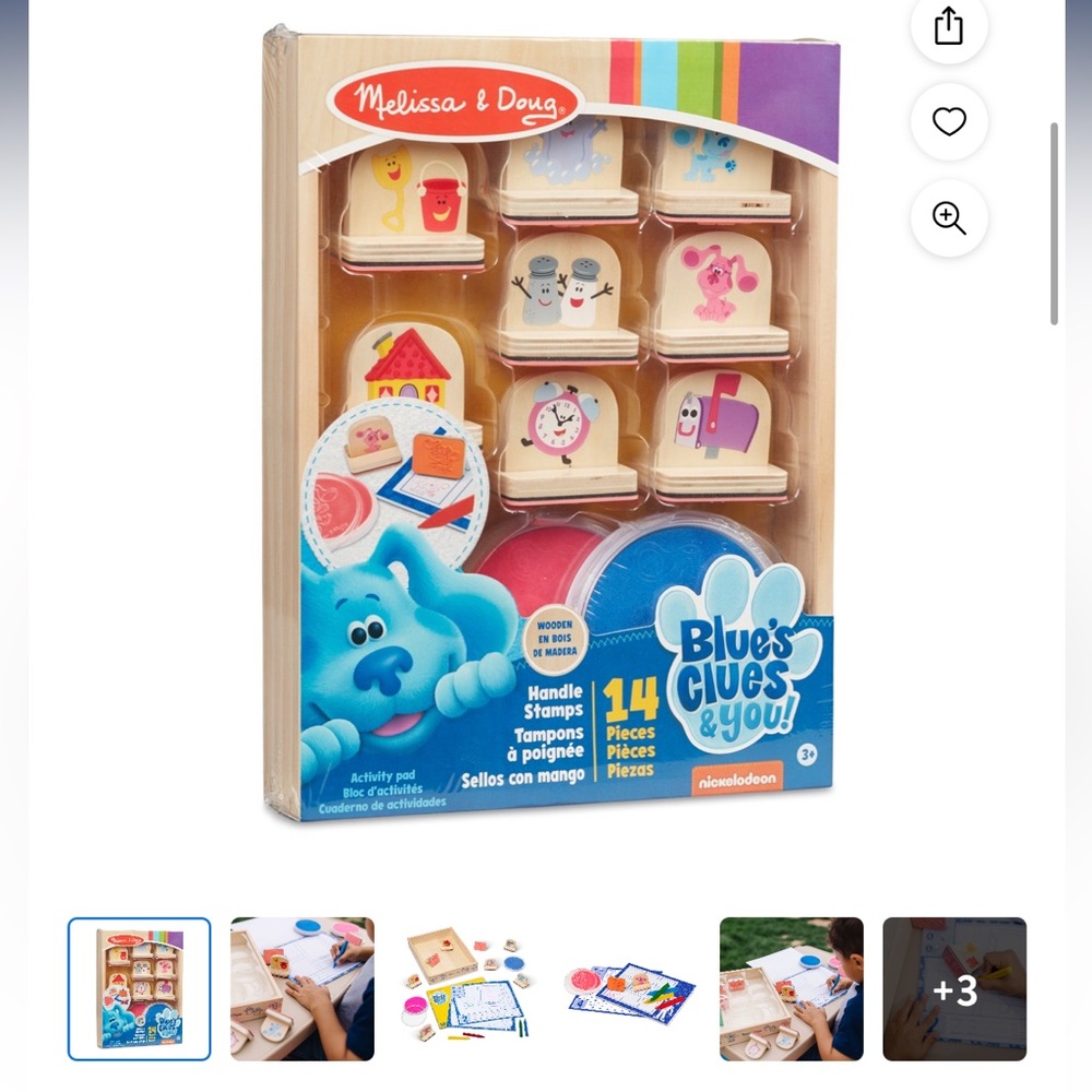 Brand New Melissa & Doug Blue’s , Clus & You! 14 pieces age3+